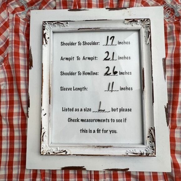 Bit & Bridle Western Plaid Short Sleeve Shirt Women's L Embroidery Pearl Snap - Picture 12 of 13